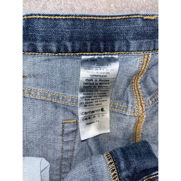 Carhartt Relaxed Fit 5 Pocket Jeans Size 38x34 - Picture 4 of 6